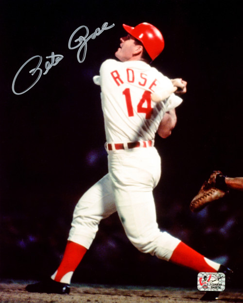 Pete Rose Autographed 8x10 Photo Cincinnati Reds PR Holo Stock #229036