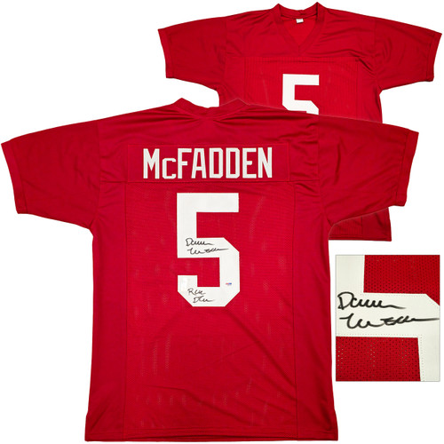 Arkansas Razorbacks Darren McFadden Autographed Red Jersey "Run DMC" PSA/DNA Stock #229532