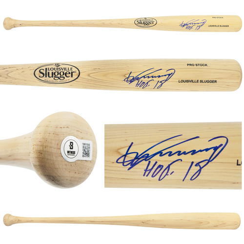 Vladimir Guerrero Sr. Autographed Blonde Louisville Slugger Baseball Bat Anaheim Angels "HOF 18" Beckett BAS Witness Stock #229986