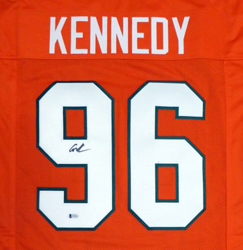 Miami Hurricanes Cortez Kennedy Autographed Orange Jersey Beckett BAS Stock #131530