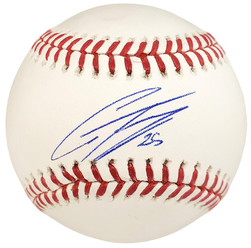 Gleyber Torres Autographed Official MLB Baseball New York Yankees "#25" Beckett BAS Stock #133469