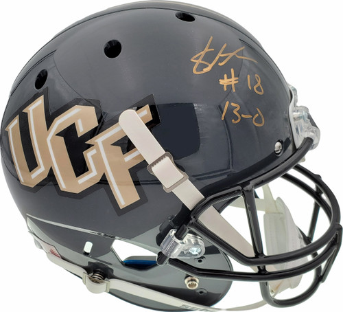 Shaquem Griffin Autographed UCF Golden Knights Full Size Gray Replica Helmet "13-0" MCS Holo Stock #134362