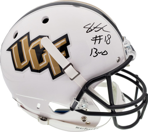 Shaquem Griffin Autographed UCF Golden Knights Full Size White Replica Helmet "13-0" MCS Holo Stock #134363