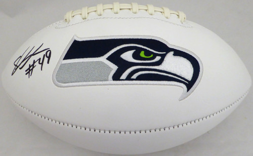 Shaquem Griffin Autographed Seattle Seahawks White Logo Football MCS Holo Stock #134392