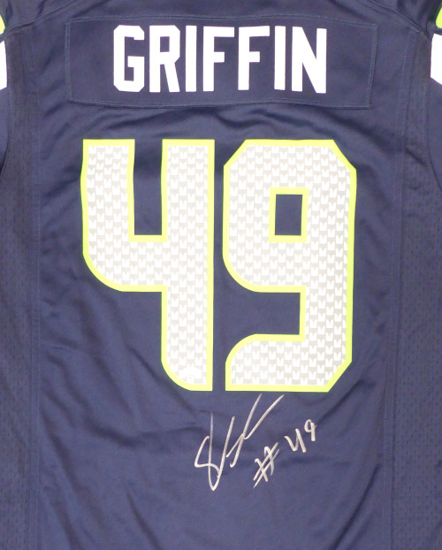 Seattle Seahawks Shaquem Griffin Autographed Blue Nike Jersey Size M MCS Holo Stock #134401