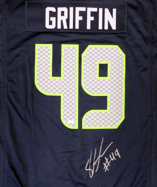Seattle Seahawks Shaquem Griffin Autographed Blue Nike Jersey Size XXL MCS Holo Stock #134404