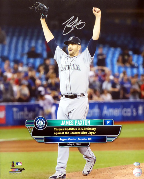 James Paxton Autographed 16x20 Photo Seattle Mariners No Hitter MCS Holo Stock #134410