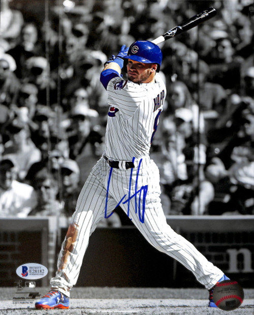 Ian Happ Autographed 8x10 Photo Chicago Cubs Spotlight Beckett BAS Stock #135374