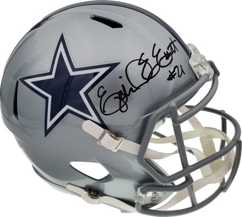 Ezekiel Elliott Autographed Dallas Cowboys Full Size Speed Replica Helmet Beckett BAS Stock #143247