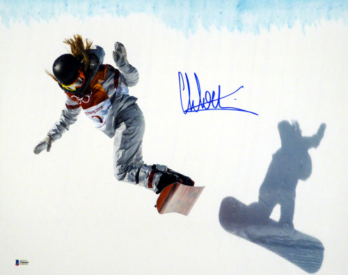 Chloe Kim Autographed 16x20 Photo Team USA Women's Snowboarding 2018 Winter Olympics Beckett BAS Stock #144524