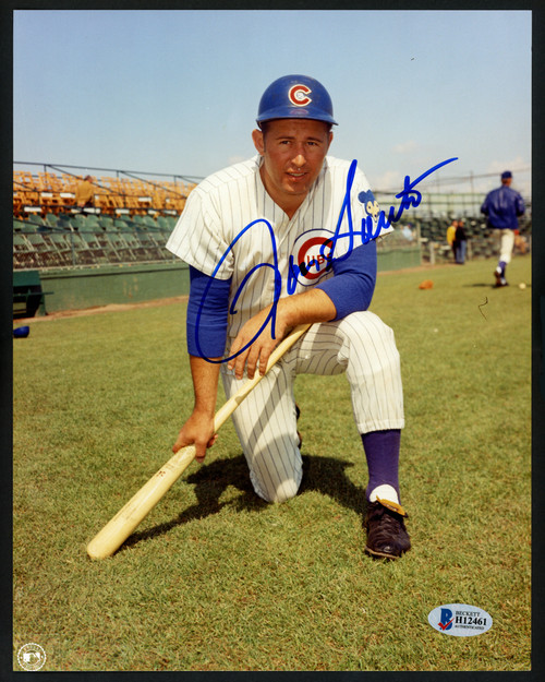 Ron Santo Autographed 8x10 Photo Chicago Cubs Beckett BAS Stock #153174