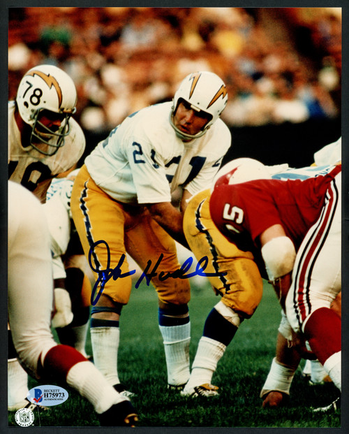 John Hadl Autographed 8x10 Photo San Diego Chargers Beckett BAS Stock #153200