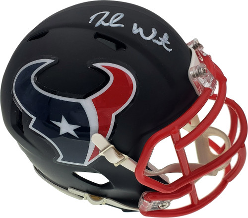 Deshaun Watson Autographed Houston Texans Matte Black Speed Mini Helmet Beckett BAS Stock #156854