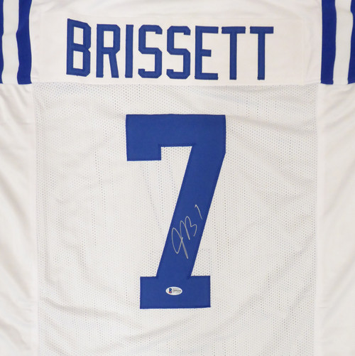 Indianapolis Colts Jacoby Brissett Autographed White Jersey Beckett BAS Stock #159164