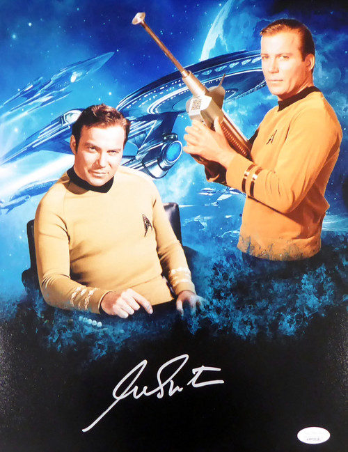 William Shatner Autographed 11x14 Photo Star Trek JSA Stock #159198
