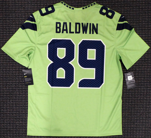 Doug Baldwin Unsigned Seattle Seahawks Action Green Nike Jersey Size XXL Stock #159827