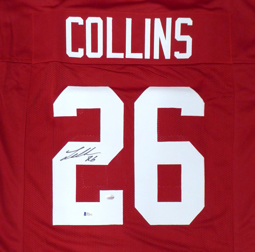 Alabama Crimson Tide Landon Collins Autographed Red Jersey Beckett BAS Stock #160991