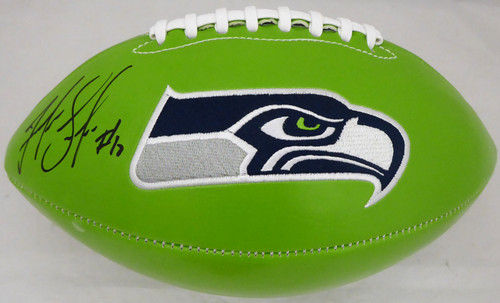 Josh Gordon Autographed Green Seattle Seahawks Logo Football MCS Holo Stock #176320