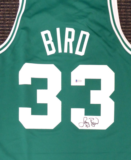 Boston Celtics Larry Bird Autographed Authentic Green Mitchell & Ness Jersey Size M Beckett BAS Stock #177712