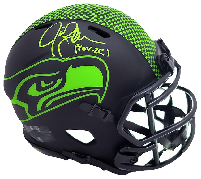 Jim Zorn Autographed Seattle Seahawks Eclipse Black Speed Mini Helmet MCS Holo Stock #211073
