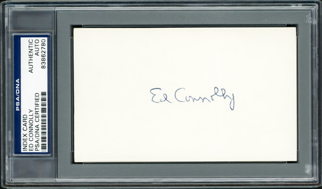 Ed Connolly Autographed 3x5 Index Card Boston Red Sox PSA/DNA Stock #211352
