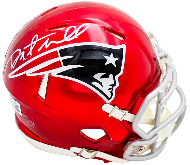 Danny Amendola Autographed New England Patriots Flash Red Speed Mini Helmet Beckett BAS Witness Stock #221077