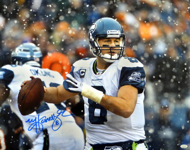 Matt Hasselbeck Autographed Seattle Seahawks 16x20 Photo MCS Holo Stock #111401