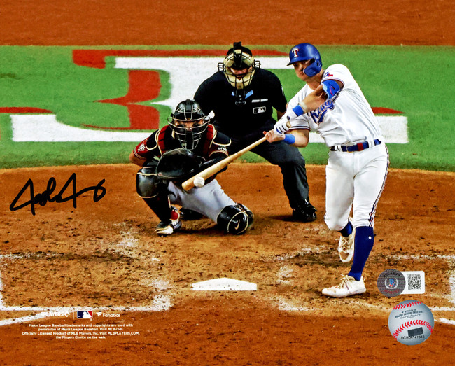 Josh Jung Autographed 8x10 Photo Texas Rangers Beckett BAS Witness Stock #224193