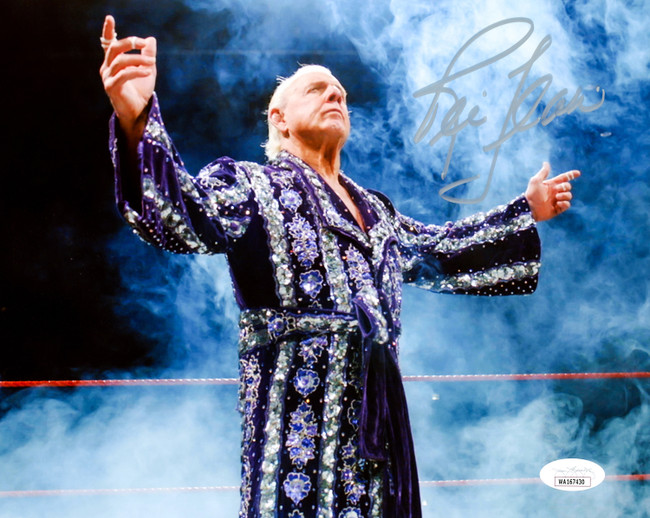 Ric Flair Autographed 8x10 Photo WWE JSA Stock #228790
