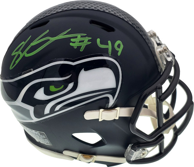 Shaquem Griffin Autographed Seattle Seahawks Mini Helmet In Green MCS Holo Stock #134382