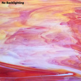 White Opal Swirled with Light & Dark Orange (27D) - 12" x 12"