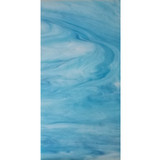 White & Aqua Blue Prisma Opal (96-21-6) - 6" x 12" Sheet