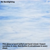 White & Cornflower Blue Opal (96-23-8) - 8" x 12" Sheet