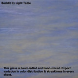 White & Cornflower Blue Opal (96-23-8) - 8" x 12" Sheet