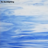 White & Cornflower Blue Opal (96-23-6) - 6" x 12" Sheet