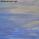 White & Cornflower Blue Opal (96-23-6) - 6" x 12" Sheet