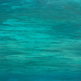 Aqua Green & White Wispy Opal (WO250) - 12" x 12" Sheet