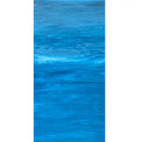Turquoise Blue & White Wispy (AGC-145-6) - 6" x 12" Sheet