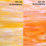 Bright Orange & White Opal (AGC-705-6) - 6" x 12" Sheet
