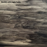 Charcoal Gray & White Streaky Opal (AGC-501) - 12" x 12" Sheet