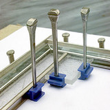 Lead and Glass Stop Blocks for Lead Came