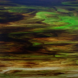 Dark Brown and Green Wispy Opal (WO59) - 12" x 12"