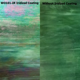 Iridized Green & White Wispy Opal (WO101-IR-8) - 8"x 12" Sheet