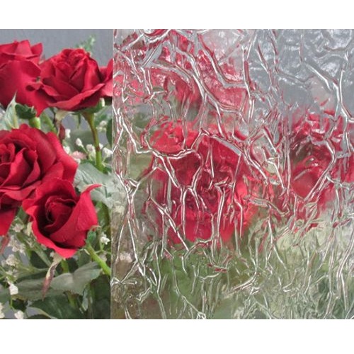 Tempest Pattern Clear Textured Glass (IM-1118) has the distinct modern feel of a rolled architectural art glass. This bold, crinkled pattern that dances and sparkles in the light and imparts a moderate degree of obscurity.