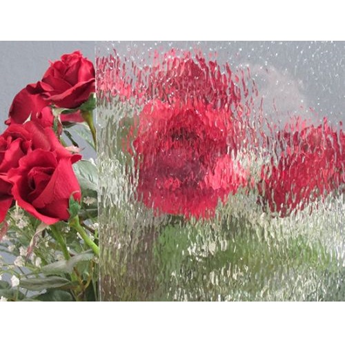 Sand Dune Clear Textured Glass (IM-1118) has the distinct modern feel of a rolled architectural art glass. This soft, granular pattern sparkles in the light and imparts a moderate degree of obscurity. Texture imparts personality to the glass.