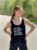 More Dance Black Lace Back Tank