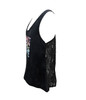 Dance Dance Dance Black Lace Back Tank