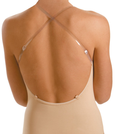 Motionwear Underwear Convertible Clear Strap Bra, Nude, Small  Adult : Clothing, Shoes & Jewelry
