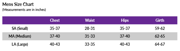 Uniform Size Chart – M T I