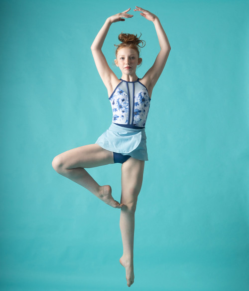 Center Insert Diamond Back Halter Leotard